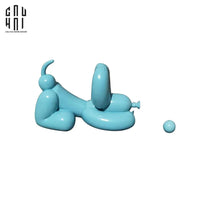 Tượng Trang Trí Chó Light Blue Balloon Ss25-CẬU HAI HOME DECOR
