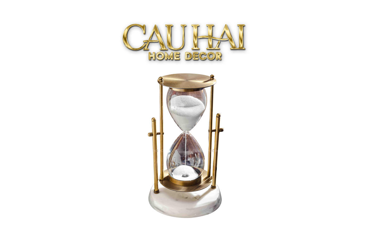 Tượng Trang Trí Đồng Hồ Cát Devian Marble Premium 17x30-Đồng hồ Cát-CẬU HAI HOME DECOR