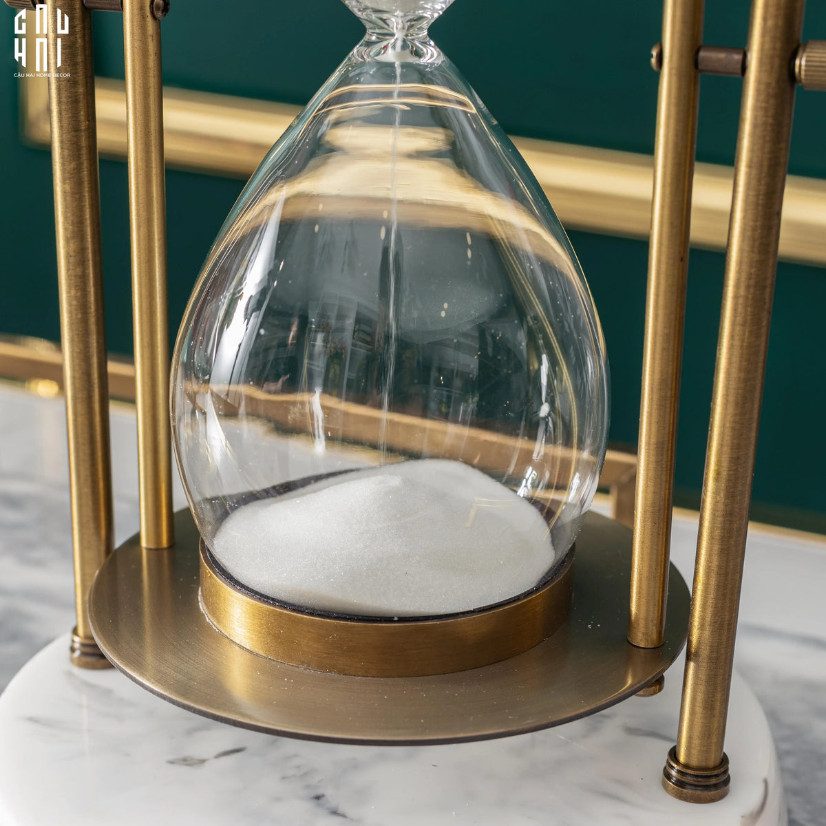 Tượng Trang Trí Đồng Hồ Cát Devian Marble Premium 17x30-Đồng hồ Cát-CẬU HAI HOME DECOR