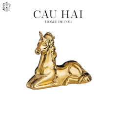 Tượng Trang Trí Golden Laying Unicorn Ss25-CẬU HAI HOME DECOR