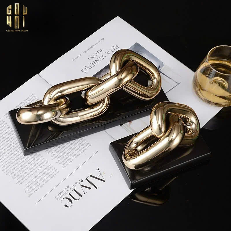Tượng Trang Trí Marble - Infinity Chain-CẬU HAI HOME DECOR
