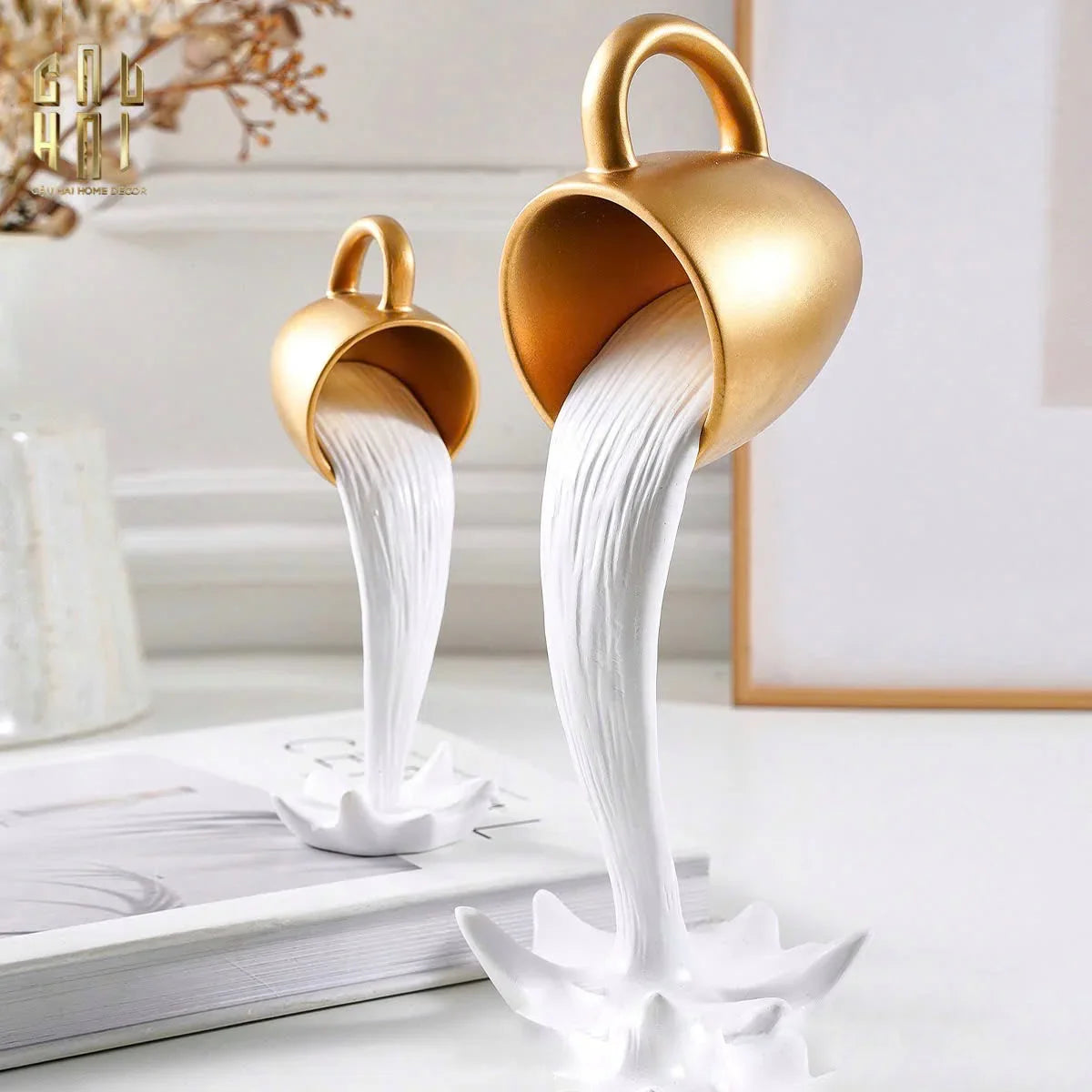 Tượng Trang Trí Milk Splash Sculpture Fw25-CẬU HAI HOME DECOR