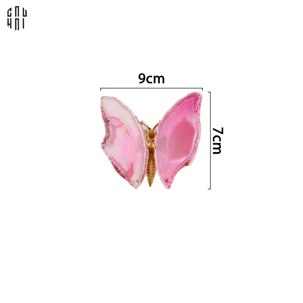Tượng Trang Trí Onyx Butterfly - Pink-CẬU HAI HOME DECOR
