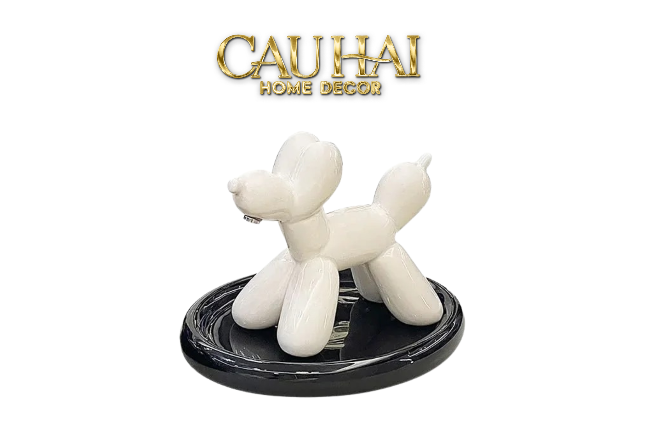 Tượng Trang Trí White Balloon - CẬU HAI HOME DECOR