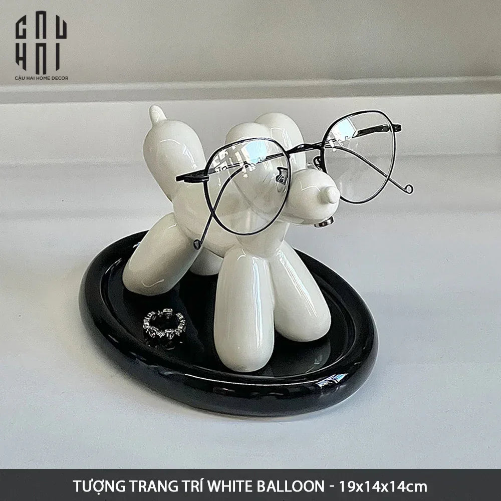 Tượng Trang Trí White Balloon-CẬU HAI HOME DECOR