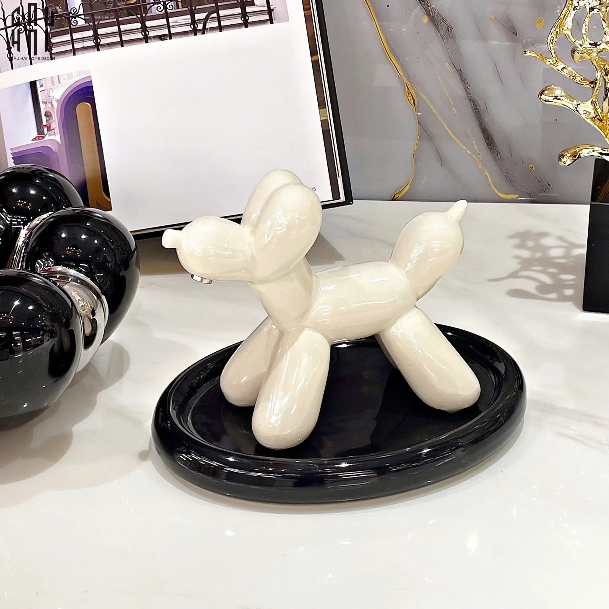 Tượng Trang Trí White Balloon-CẬU HAI HOME DECOR