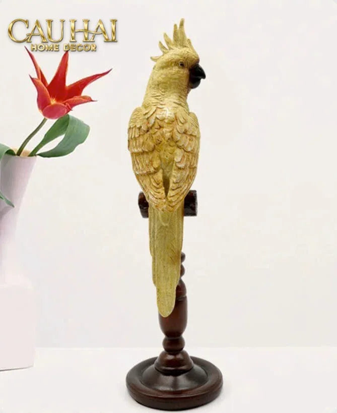 Tượng Vẹt Mào Emperor Cockatoo H28-CẬU HAI HOME DECOR