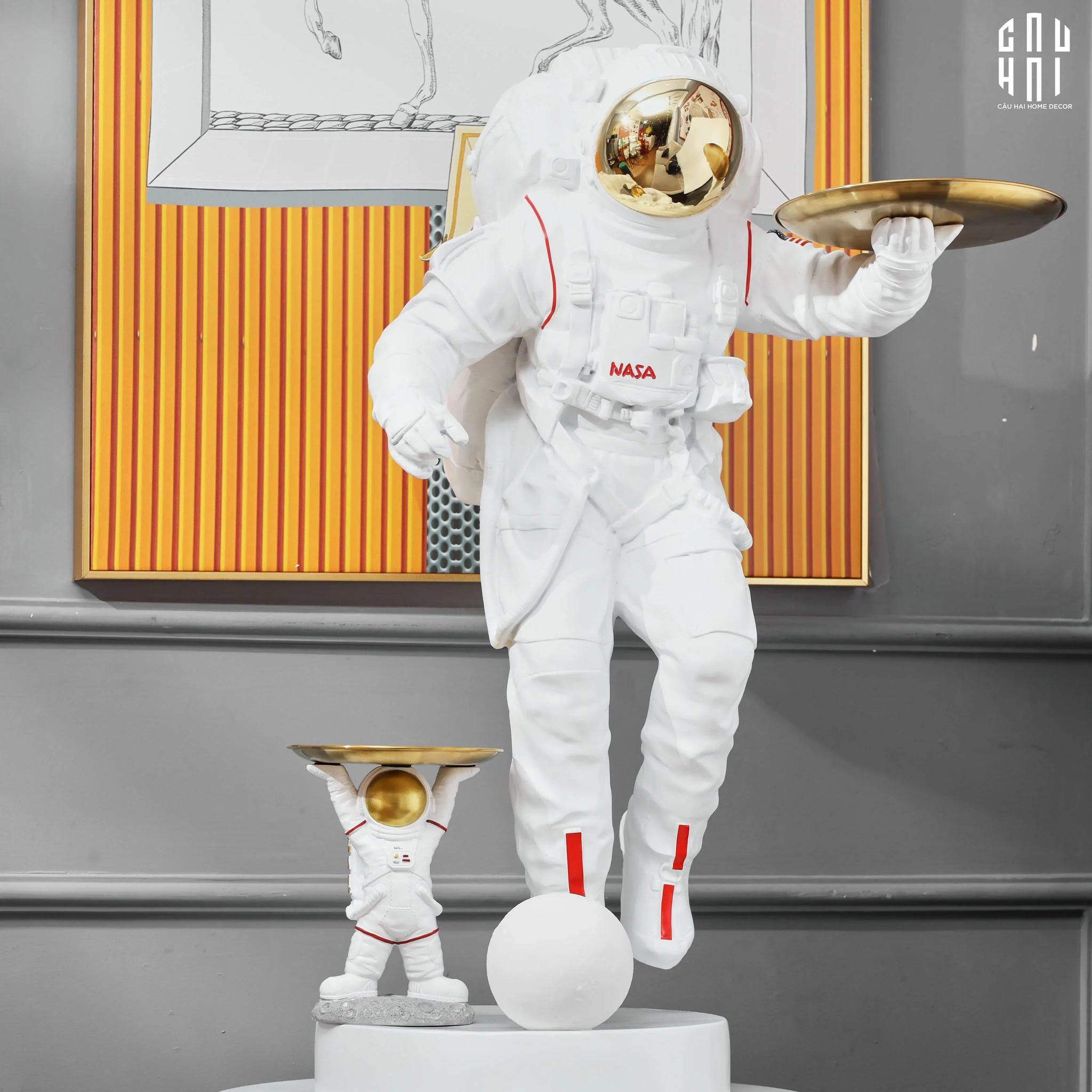 TƯỢNG XTREME ASTRONAUT – WHITE SS25-CẬU HAI HOME DECOR