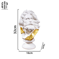 Tượng Zeus Premium Dát Vàng 24K H32-CẬU HAI HOME DECOR