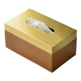 Cognac Premium Leather Tissue Box
