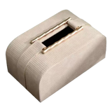 Maison Couture - Hộp Khăn Giấy Gỗ Sồi Bọc Da Cao Cấp Bamboo Signature Saddles - Savoir / Ivoire 22x13-HỘP KHĂN GIẤY-Đối tác tại Trung Quốc theo từng đơn đặt hàng-Ivoire-CẬU HAI HOME DECOR