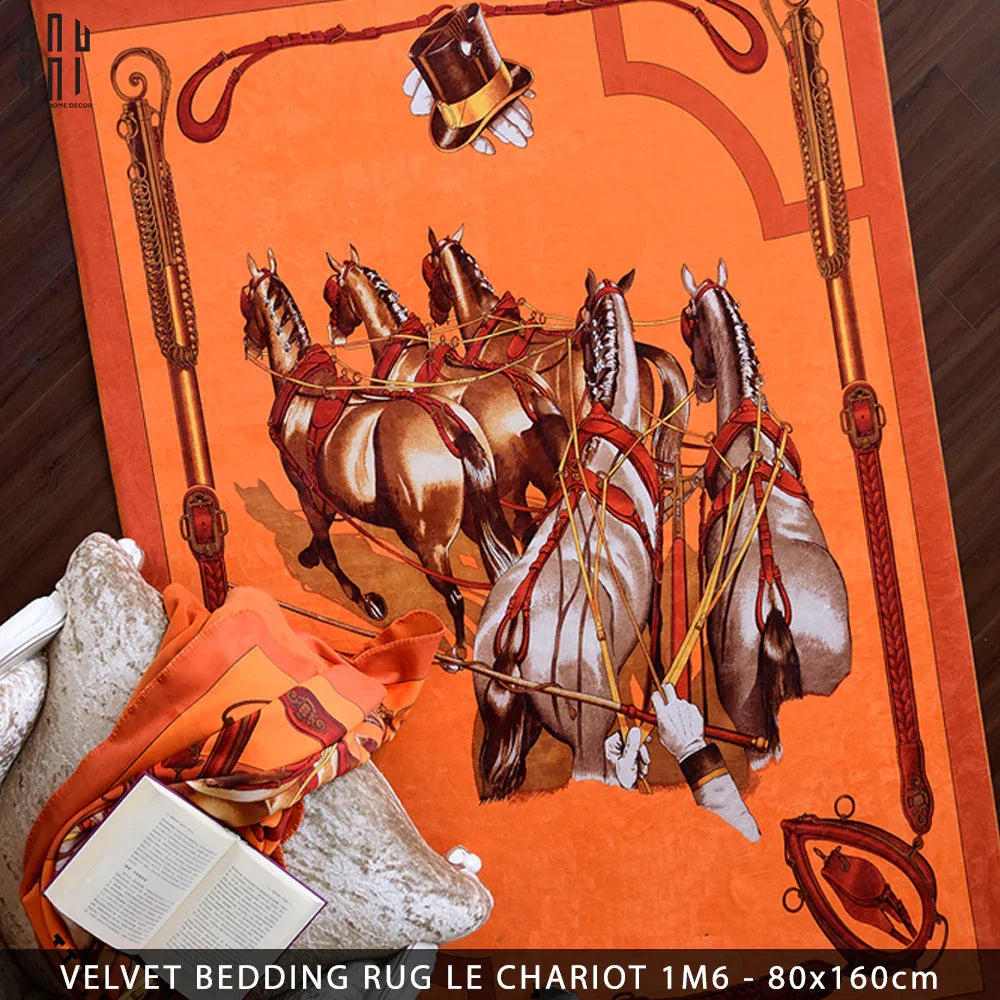 VELVET BEDDING RUG LE CHARIOT 1M6-CẬU HAI HOME DECOR