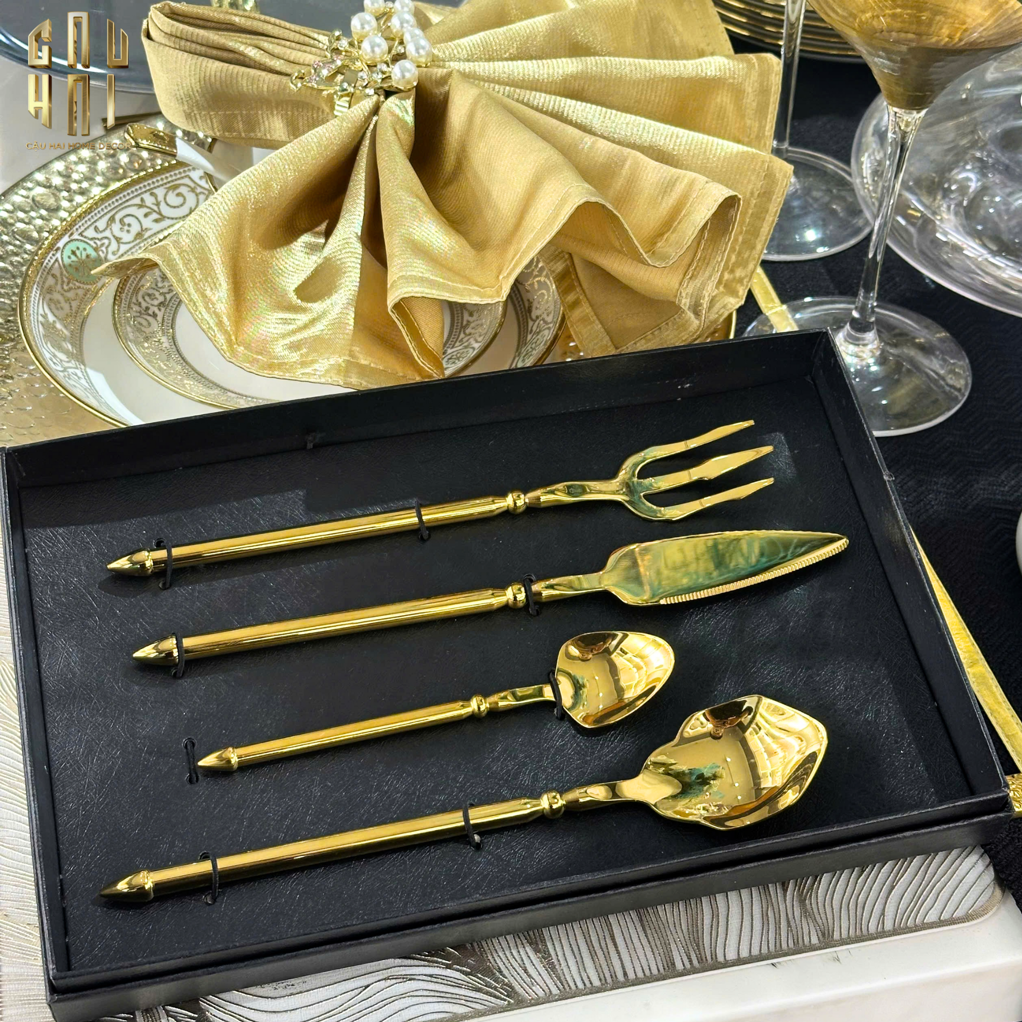 VILLA SONATA - SET DAO NĨA AQUAMAN CUTLERY 4PCS-CẬU HAI HOME DECOR