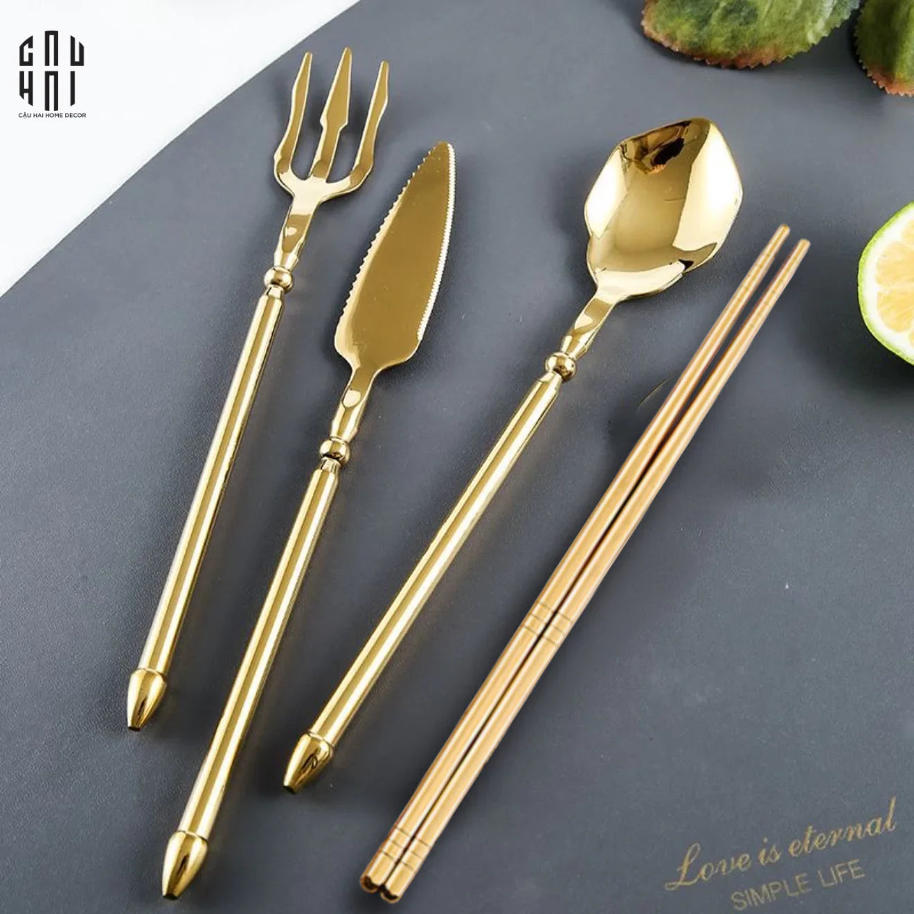 VILLA SONATA - SET DAO NĨA AQUAMAN CUTLERY 4PCS-CẬU HAI HOME DECOR