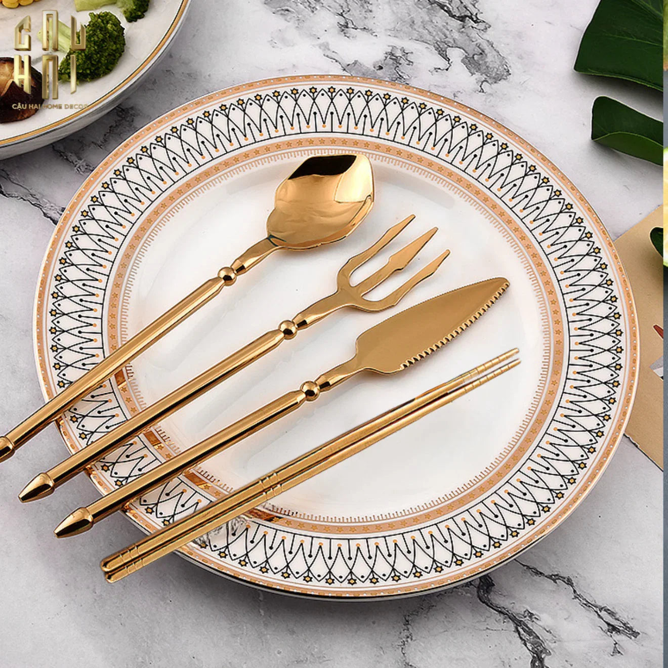 VILLA SONATA - SET DAO NĨA AQUAMAN CUTLERY 4PCS-CẬU HAI HOME DECOR