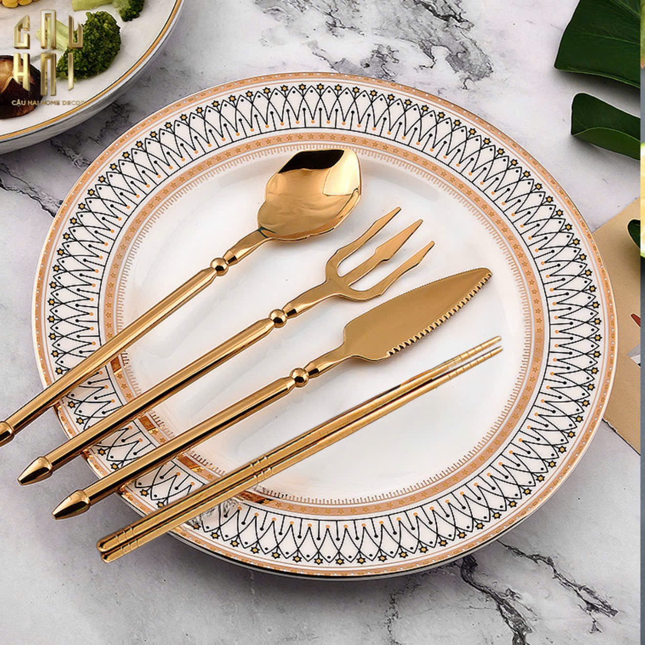 VILLA SONATA - SET DAO NĨA AQUAMAN CUTLERY 4PCS-CẬU HAI HOME DECOR
