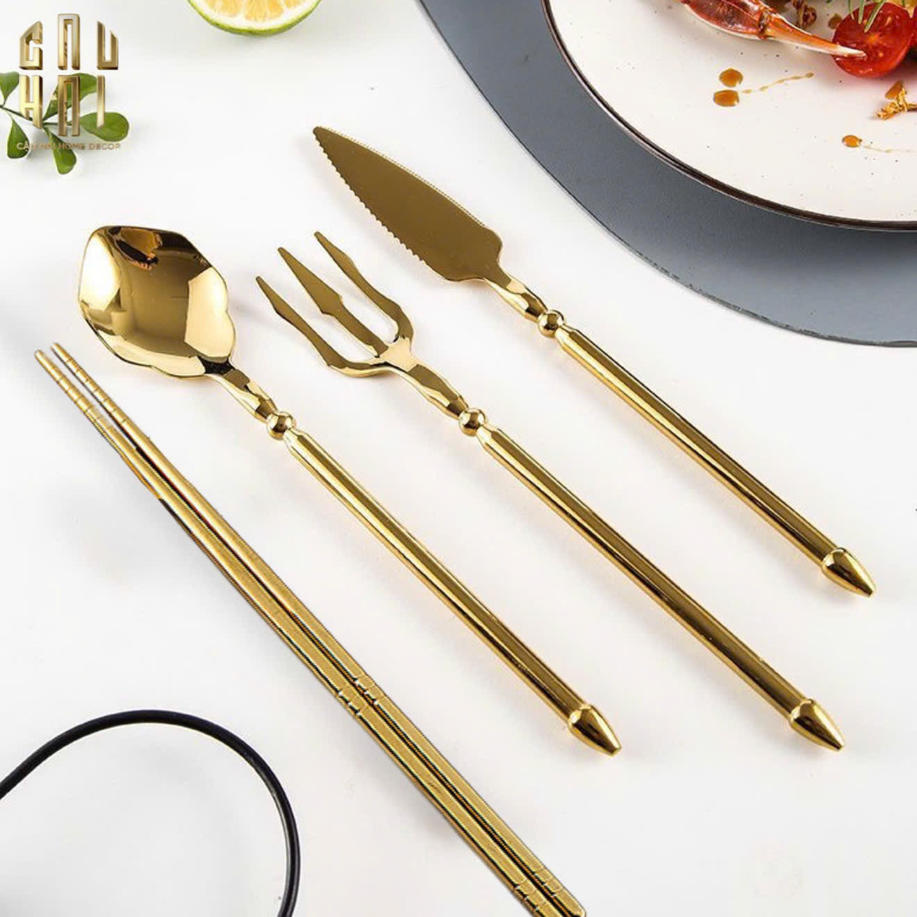 VILLA SONATA - SET DAO NĨA AQUAMAN CUTLERY 4PCS-CẬU HAI HOME DECOR