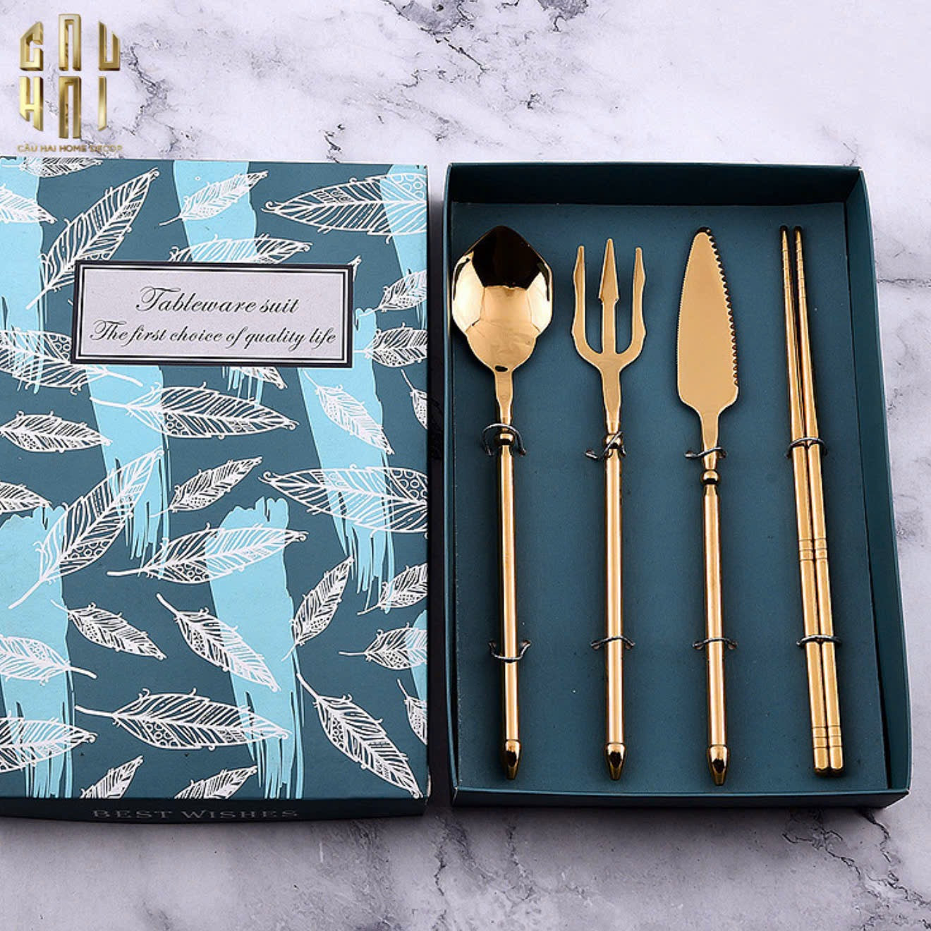 VILLA SONATA - SET DAO NĨA AQUAMAN CUTLERY 4PCS-CẬU HAI HOME DECOR
