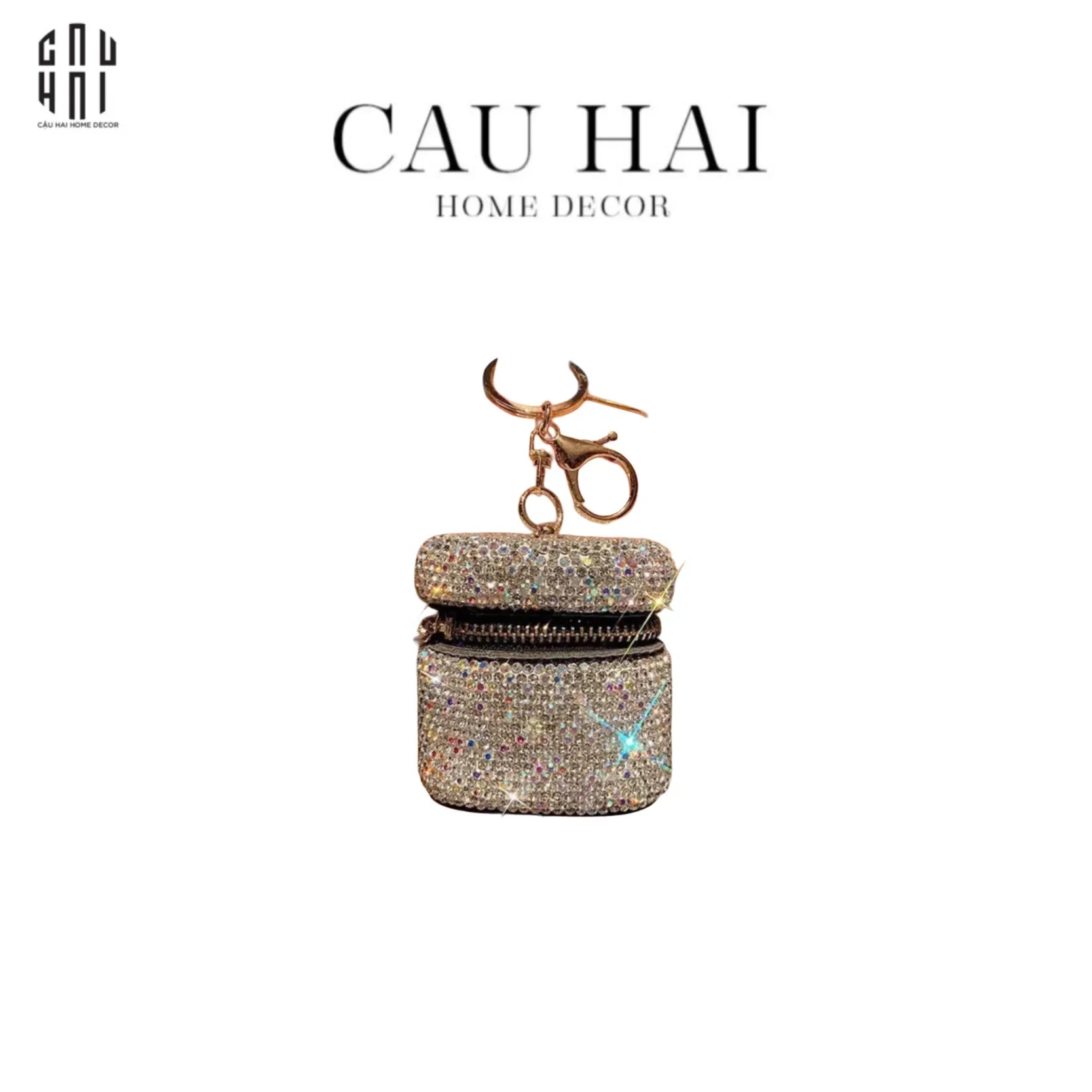 VỎ BỌC AIRPOD DIAMOND BLING BLING-CẬU HAI HOME DECOR