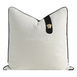 Vỏ Gối Bouclé Medusa Tab Ivory Noir 45x45-VỎ GỐI SOFA-CẬU HAI HOME DECOR