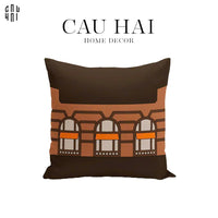 Vỏ Gối Canvas Faubourg Multi Doors - Brun Terra 45.-CẬU HAI HOME DECOR