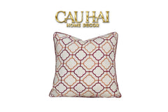 Vỏ Gối Canvas Quatrefoil Interlace 45-CẬU HAI HOME DECOR