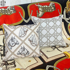 Vỏ Gối Canvas White Pegasus 45.-CẬU HAI HOME DECOR