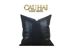 Vỏ Gối Da Darknight Intrecciato 45-CẬU HAI HOME DECOR