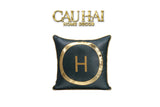 Vỏ Gối Da Lux Leather Emerald Golden Orion 45-VỎ GỐI-CẬU HAI HOME DECOR