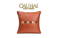 Vỏ Gối Da Lux Leather Terra Signature Penta H 45-CẬU HAI HOME DECOR