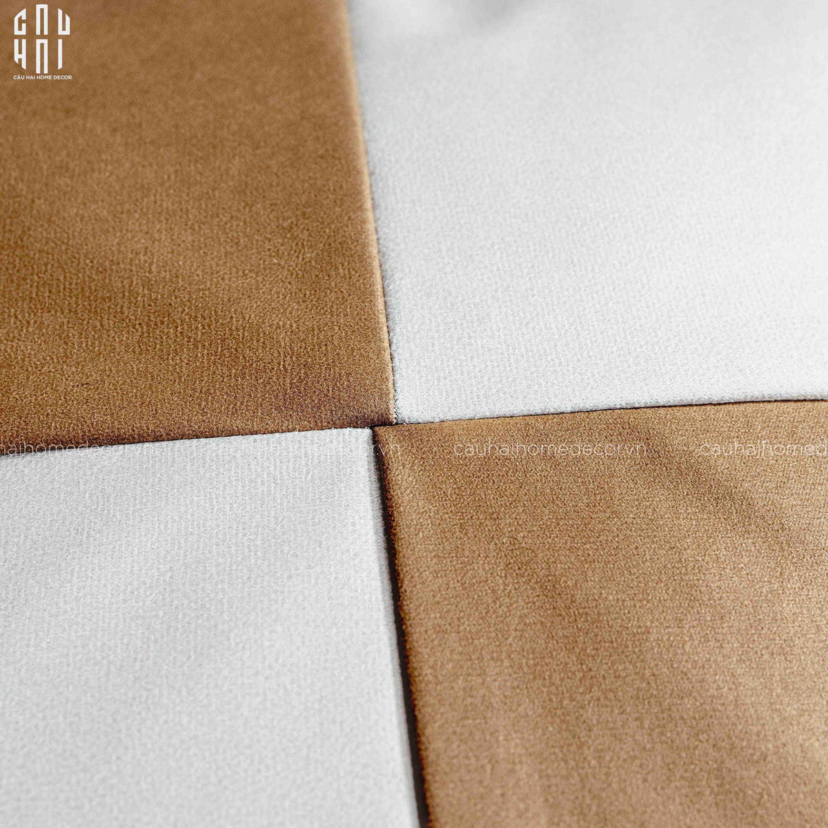 Vỏ Gối Da Quadrant Cognac-VỎ GỐI SOFA-CẬU HAI HOME DECOR