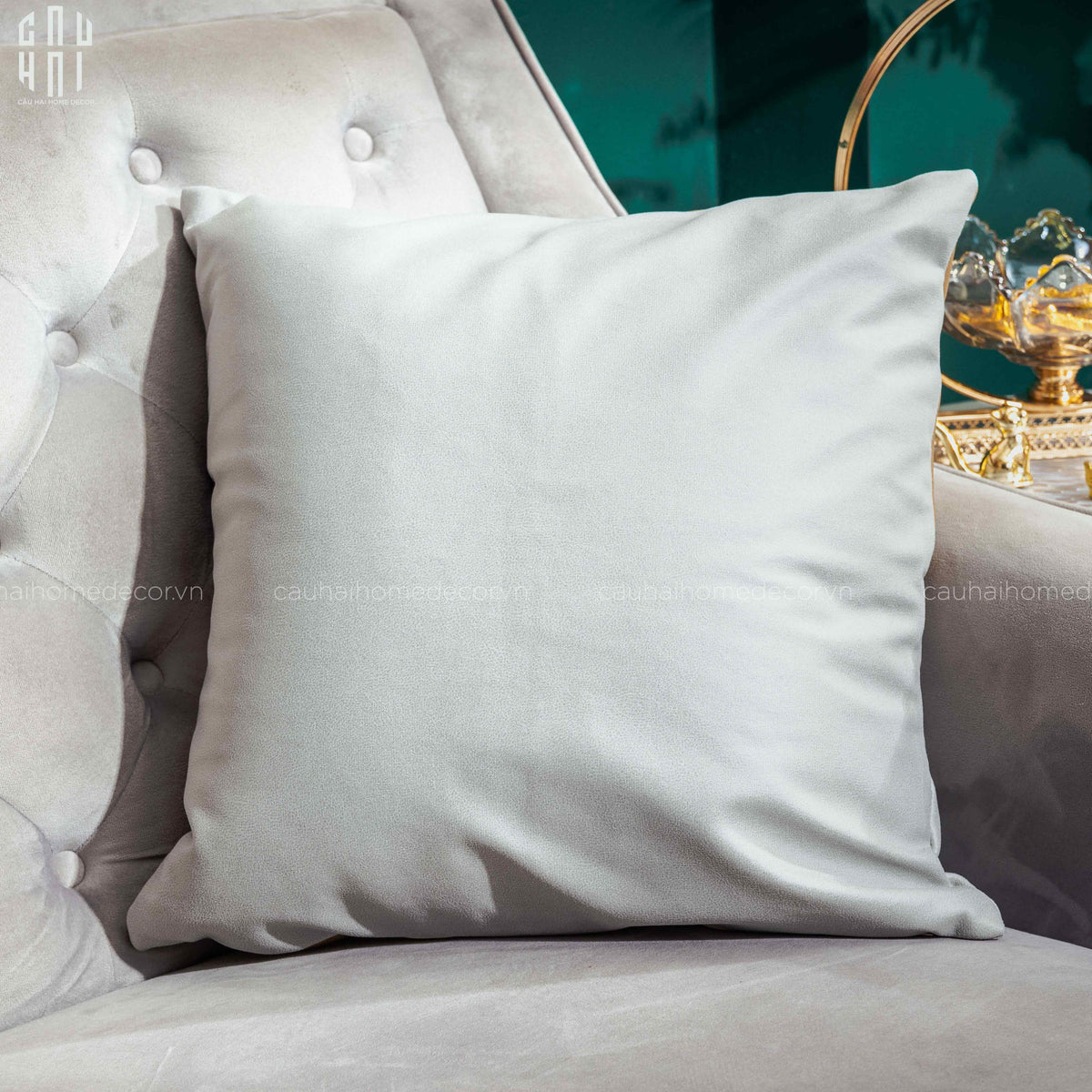 Vỏ Gối Da Quadrant Cognac-VỎ GỐI SOFA-CẬU HAI HOME DECOR