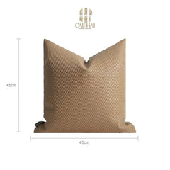 Vỏ Gối Da Woven Caramel 45-CẬU HAI HOME DECOR