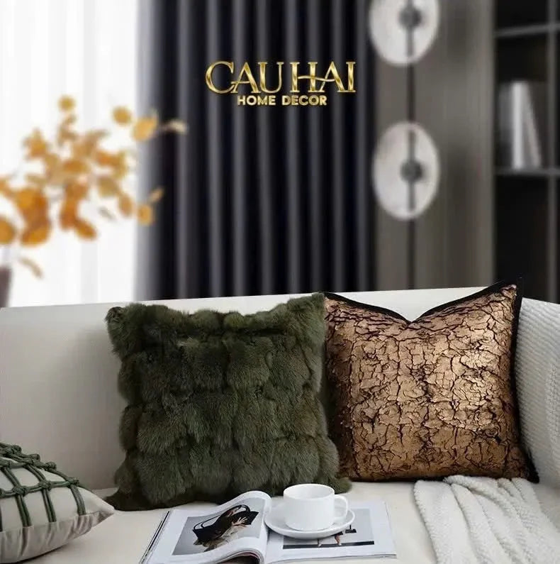Vỏ Gối Jacquard Galliano D’Or Bronze 45-CẬU HAI HOME DECOR