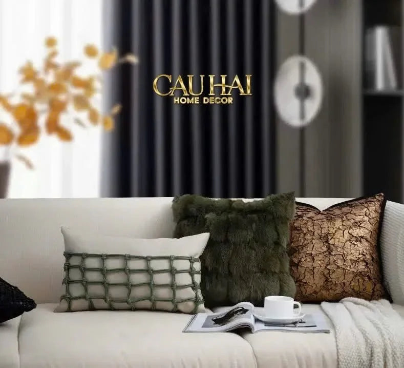Vỏ Gối Jacquard Galliano D’Or Bronze 45-CẬU HAI HOME DECOR