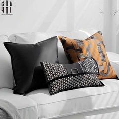 Vỏ Gối Jacquard Orange Silk Gallop 50x50-CẬU HAI HOME DECOR