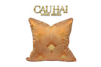 Vỏ Gối Jacquard Tangerine D'Or Art Déco Fan 45-CẬU HAI HOME DECOR