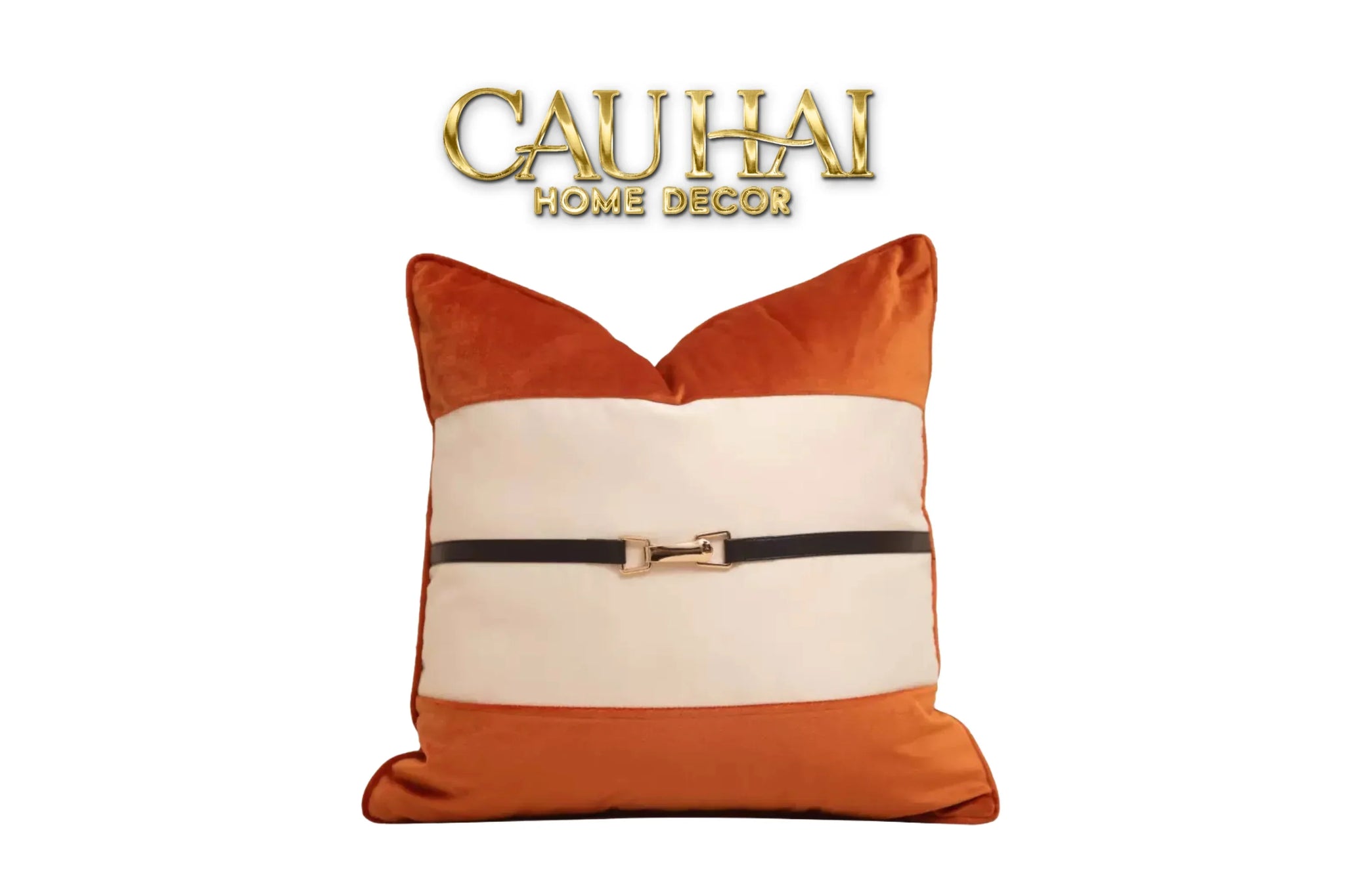 Vỏ Gối L'Équestre Harnais - Sunset Ivory 45-CẬU HAI HOME DECOR