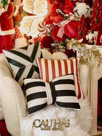 Vỏ Gối Lụa Carnival Stripe 45-CẬU HAI HOME DECOR
