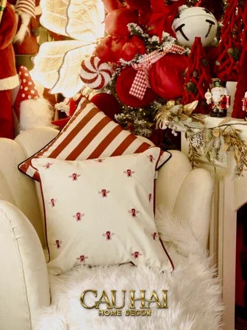 Vỏ Gối Lụa Carnival Stripe 45-CẬU HAI HOME DECOR