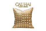 Vỏ Gối Lụa Jacquard Fence 50-VỎ GỐI-CẬU HAI HOME DECOR