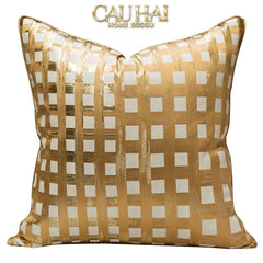 Vỏ Gối Lụa Jacquard Fence 50-CẬU HAI HOME DECOR