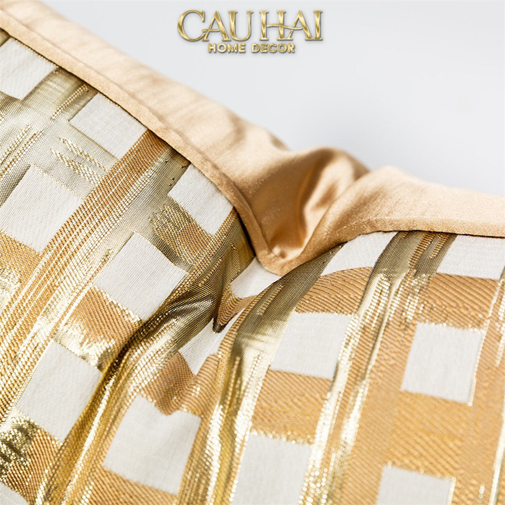 Vỏ Gối Lụa Jacquard Fence 50-CẬU HAI HOME DECOR
