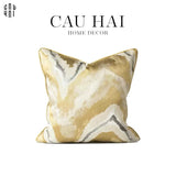 Vỏ Gối Lụa Jacquard Gold Fountain 45.-VỎ GỐI-CẬU HAI HOME DECOR