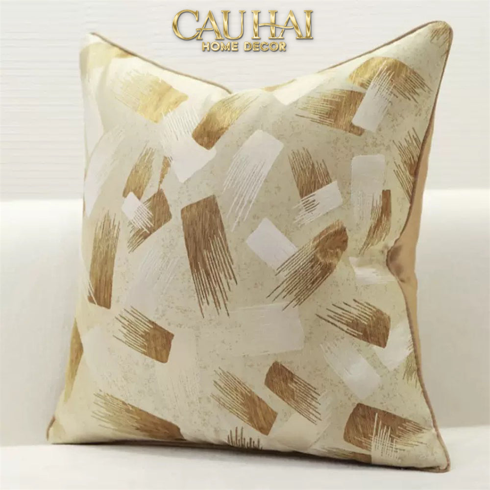 Vỏ Gối Lụa Jacquard Lumière Abstract 50-CẬU HAI HOME DECOR