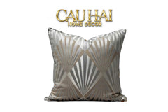 Vỏ Gối Lụa Jacquard Sterling Sunburst 45-CẬU HAI HOME DECOR