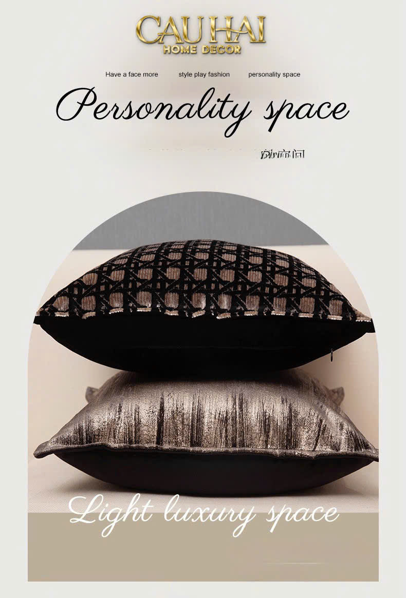 VỎ GỐI NHUNG ARGENT VELVET CANNAGE ENIGMA 45-CẬU HAI HOME DECOR
