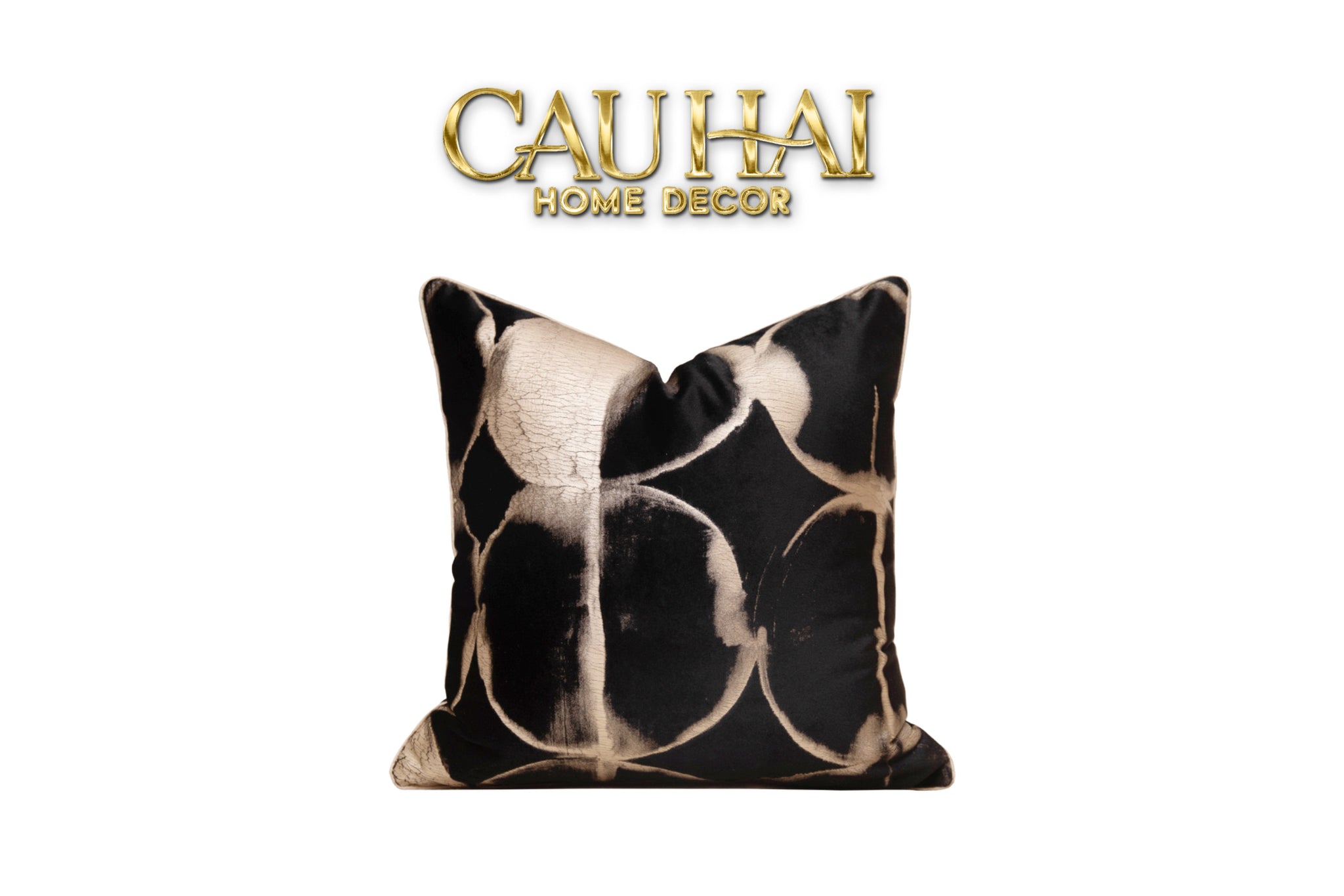 VỎ GỐI NHUNG AURUM FOIL STAMP 45-CẬU HAI HOME DECOR