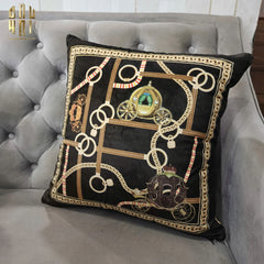 Vỏ Gối Nhung Braided Leather 45.-CẬU HAI HOME DECOR