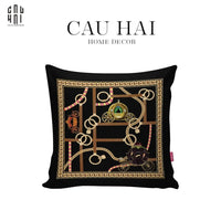 Vỏ Gối Nhung Braided Leather 45.-CẬU HAI HOME DECOR